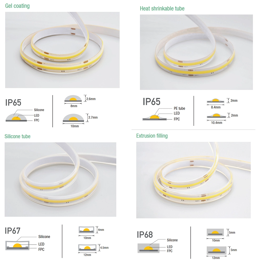 OEM COB LED Decoration Waterproof RGB Scenes Illuminating Flexible LED Strip