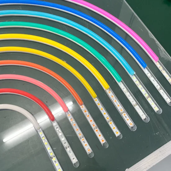 Luz neon de tira de silicone flexível 12V dividida de segunda geração em formato de estoque