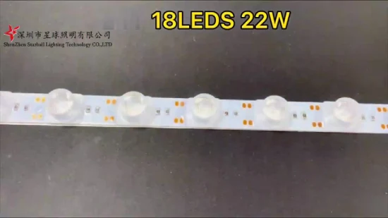 Fita de LED rígida de 12 V com lente SMD3030 18 LEDs por metro Barra de módulo de luz de fundo de treliça de LED 3030